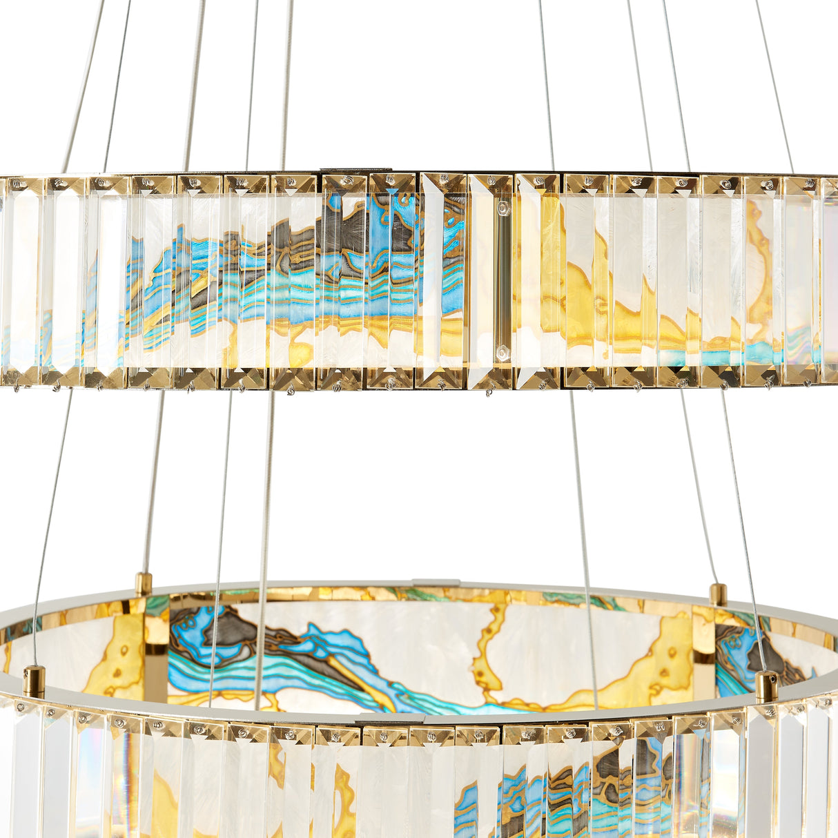 Boeseman's Colorful Chandelier // 3 Tiers, Round  | Finesse - Home Elegance USA