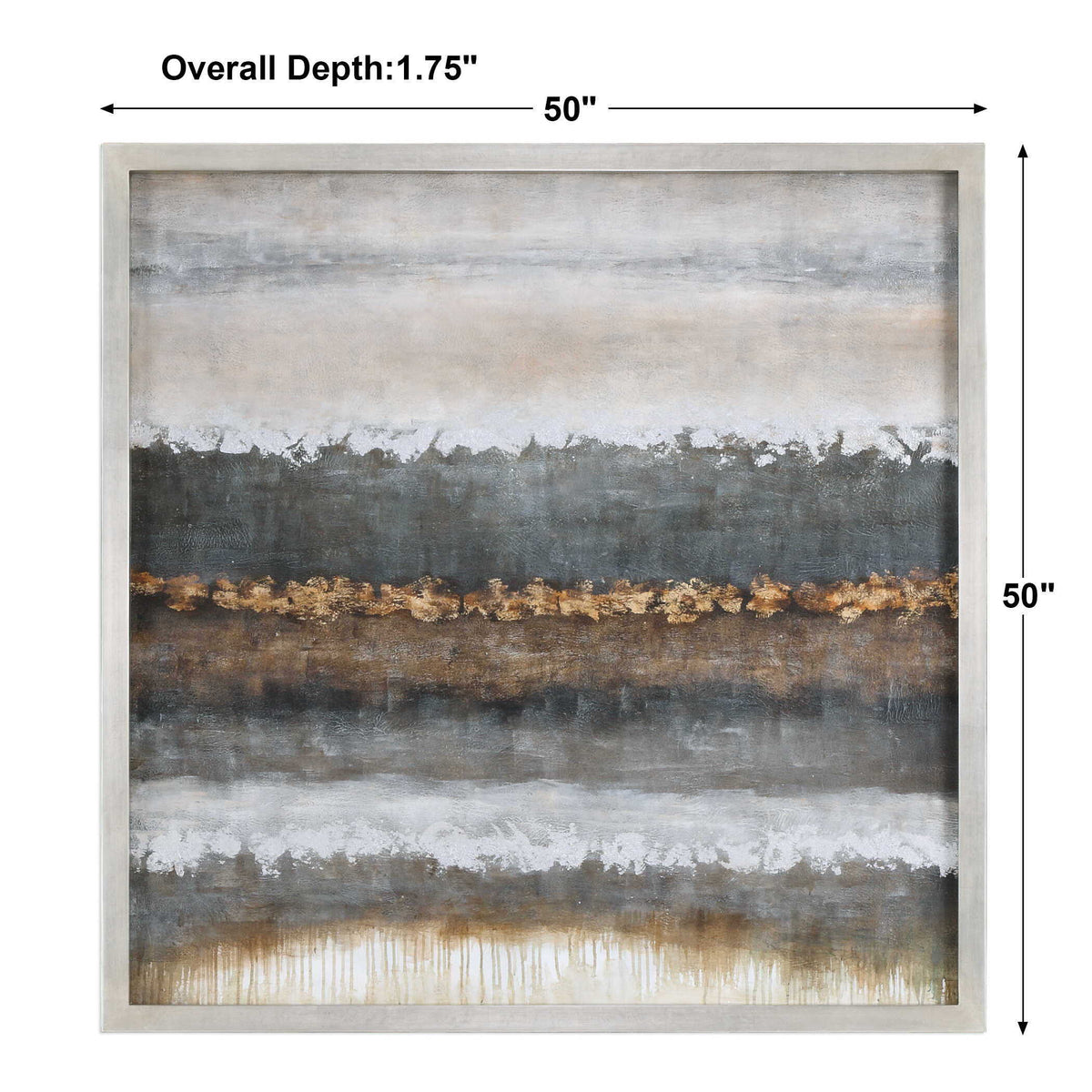 Layers Landscape Art - Silver / Light Brown by Uttermost - View 5