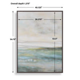 Awakening Hand Painted Landscape Art Blue / Brown / Green / White / Yellow - Blue / Green by Uttermost - View 8
