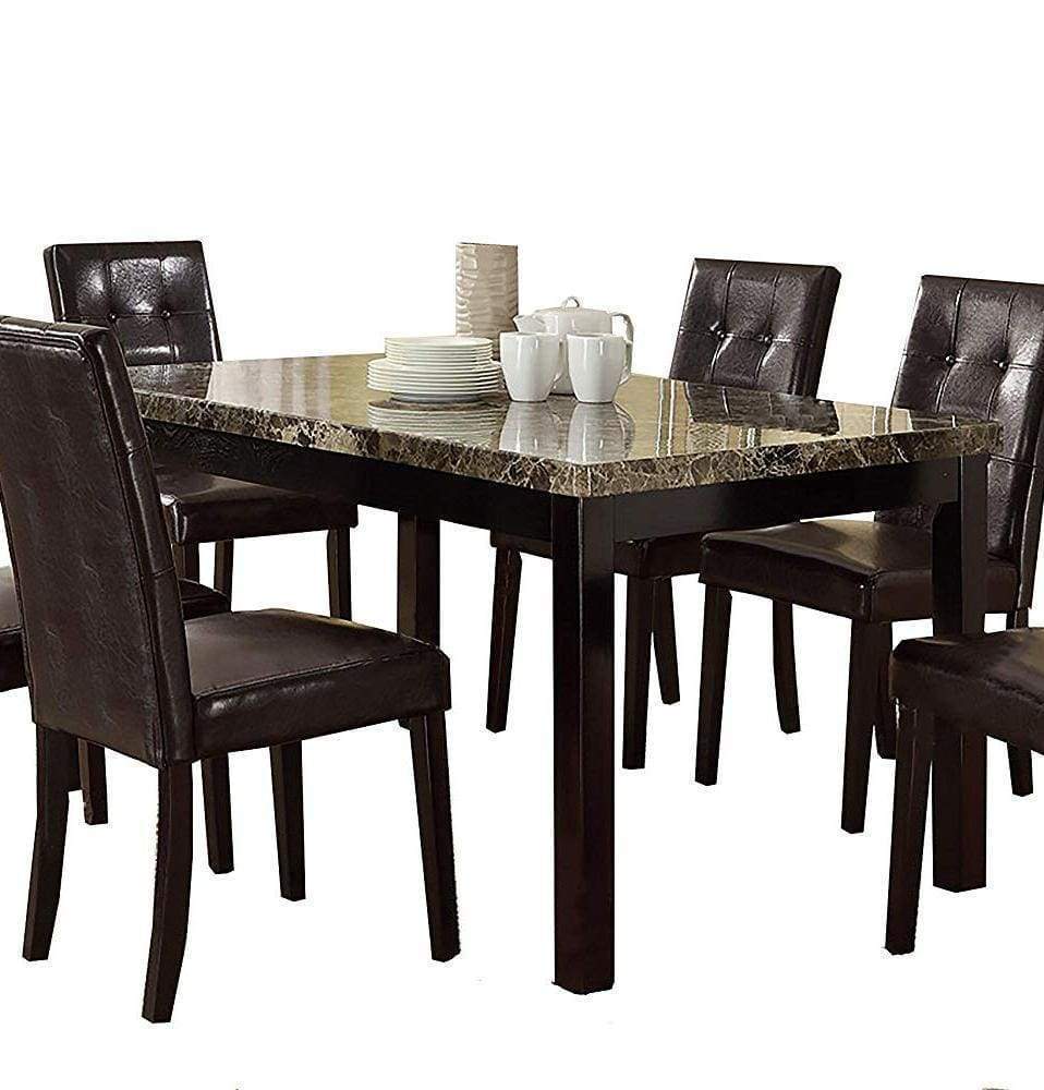 Dining Table Faux Marble Top Birch Veneer Dining Room Furniture 1pc Table - HS00F2093 - ID - AHD - Home Elegance USA - 6