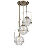 Mimas 3 Light Cluster Pendant - Gold / Silver by Uttermost - View 4