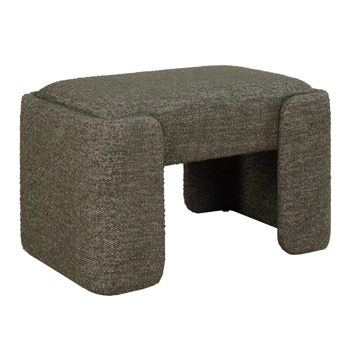 Angus Boucle Small Bench - Dark Green by Uttermost - View 4