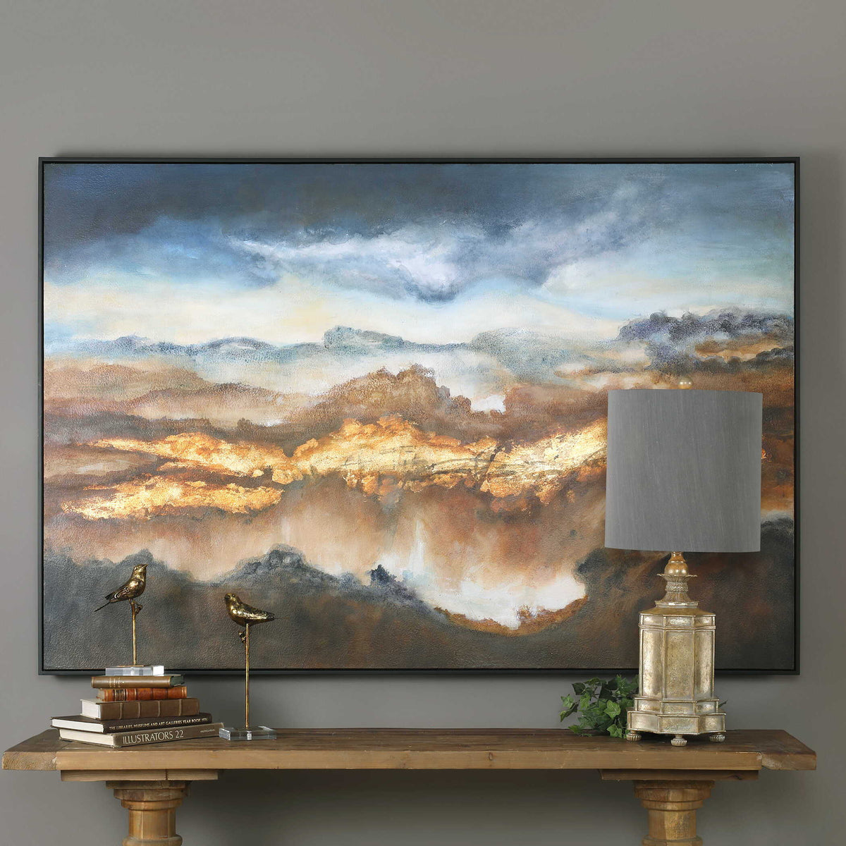Valley Of Light Landscape Art - Blue / Orange by Uttermost - View 2