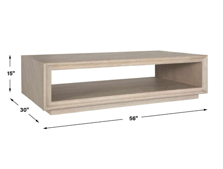 Prism Light Oak Coffee Table - Gray by Uttermost - View 6