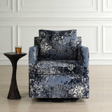 Tisdell Patterned Swivel/Glider - Blue by Uttermost - View 2