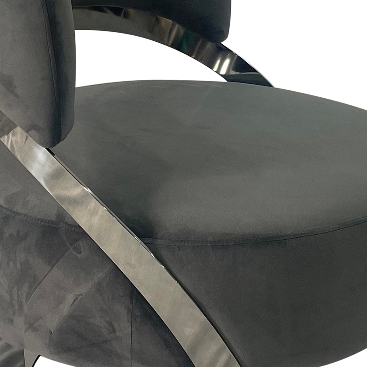 Ashy Grey and Silver Sofa Chair - Home Elegance USA