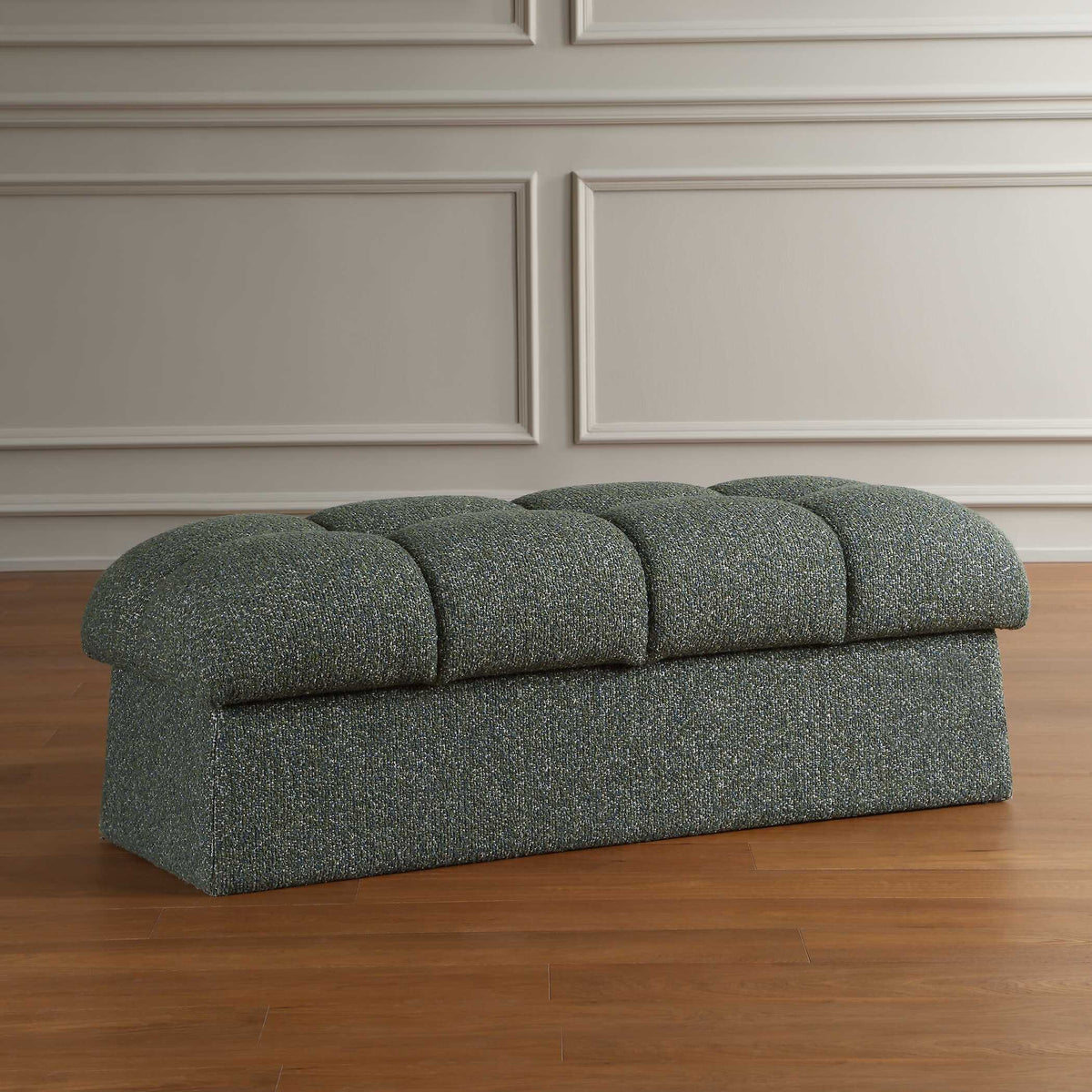 Harlem Bench Moss Green / Lake Blue - Dark Green by Uttermost - View 3