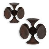 Balanced Harmony Wooden Sculptures (Set of 2) - Dark Brown by Uttermost - View 1