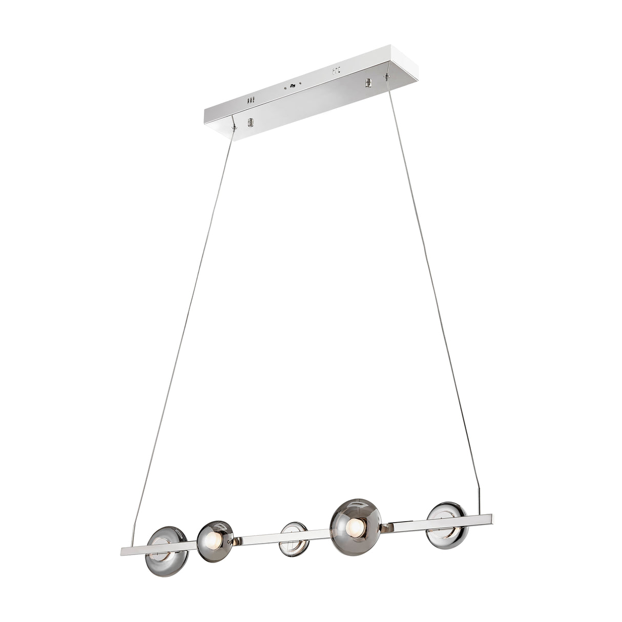 Orbis Linea Chandelier // Polish Nickel  | Finesse - Home Elegance USA