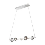 Orbis Linea Chandelier // Polish Nickel  | Finesse - Home Elegance USA