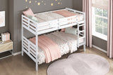 Twin over Twin Bunk Bed 1pc Classic White Finish Youth Bedroom Furniture Durable Wood - sold by Home Elegance USA