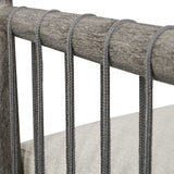 Borneo Outdoor Dining Chair - White / Dark Gray by Uttermost - View 14