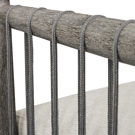 Borneo Outdoor Dining Chair - White / Dark Gray by Uttermost - View 14