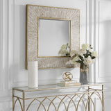 Wharton Square Mirror - Gold / Beige by Uttermost - View 4