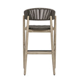 Dermott Outdoor Bar Stool - Light Brown / Dark Gray by Uttermost - View 6