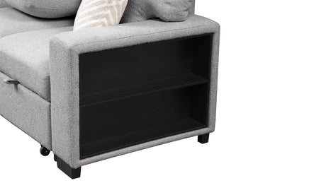 Pinto Modern Style Sectional Sofa Made with wood and Velvet Material in Gray (NJ Inventory) - sold by Home Elegance USA