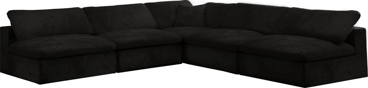 Cozy - Modular Sectional Cloud - Black - Fabric - Modern & Contemporary - 634Black - Sec5B - Home Elegance USA - 1