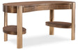 Eleana Writing Desk Medium Wood / Gold - Dark Brown / Gold by Hooker Furniture - View 1