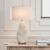 Palm Leaf Table Lamp - White by Uttermost - View 2
