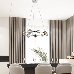 Orbis Halo Chandelier // Polish Nickel  | Finesse - Home Elegance USA