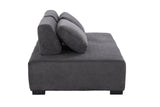 85.4'' Minimalist Sofa 3 - Seater Couch for Apartment, Business Lounge, Waiting Area, Hotel Lobby Grey - W87663987 - image - 4