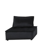 Anna Black Velvet Set of 2 Armless Lounge Chair | Home Elegance USA