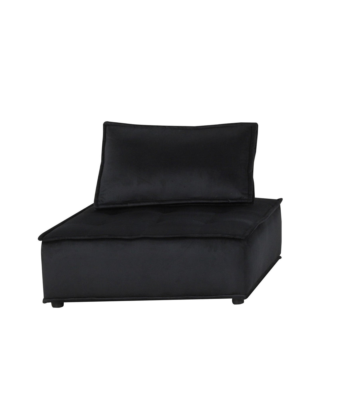 Anna Black Velvet 4 Pc Sectional Sofa - B061S00697 - Home Elegance USA - 5