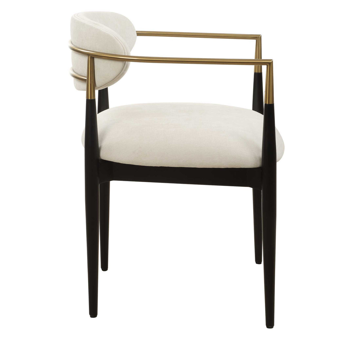 Moxie Dining Arm Chair - Black / White by Uttermost - View 6