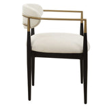 Moxie Dining Arm Chair - Black / White by Uttermost - View 6
