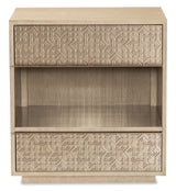 Geometry Nightstand Polished Limestone - Beige / Gold by Hooker Furniture - View 2