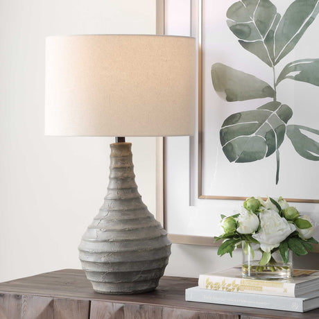Stratum Rustic Outdoor Table Lamp - Gray by Uttermost - View 4