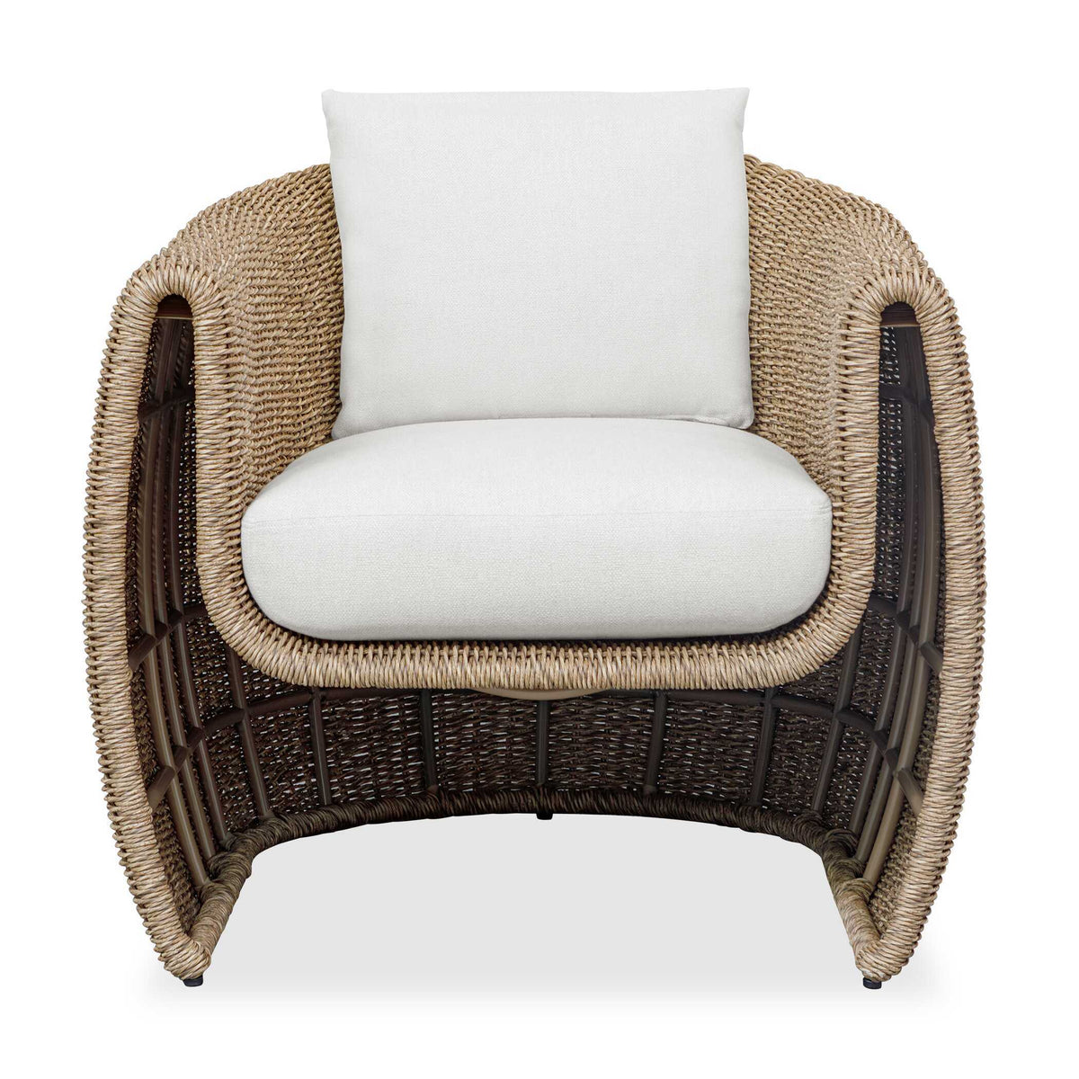 Tropic Golden Flax Outdoor Lounge Chair - Light Brown / White by Uttermost - View 1