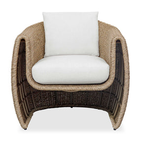 Tropic Golden Flax Outdoor Lounge Chair - Light Brown / White by Uttermost - View 1