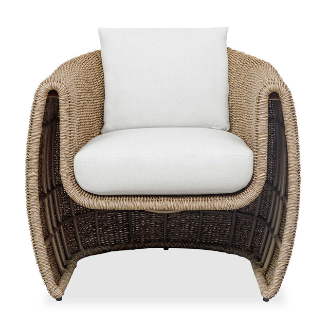 Tropic Golden Flax Outdoor Lounge Chair - Light Brown / White by Uttermost - View 1