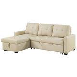 Dafina - Sectional Sofa - Beige Fabric - LV01054 - Home Elegance USA - 5