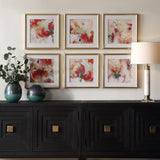 Fresh Start Red Abstract Prints (Set of 6) by Uttermost - View 2