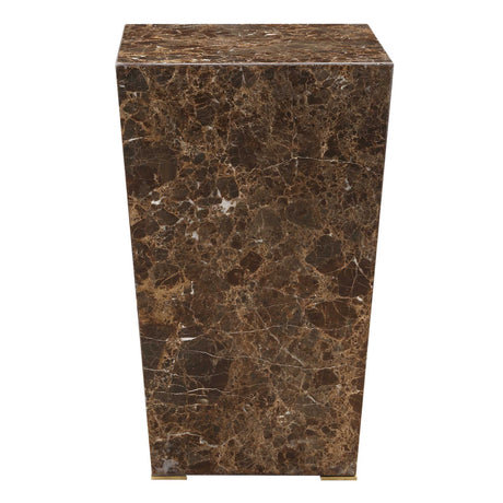 Poe Marble Accent Table - Dark Brown by Uttermost - View 4