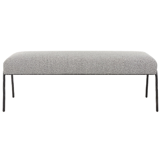 Jacobsen Modern Bench - Light Gray by Uttermost - View 1