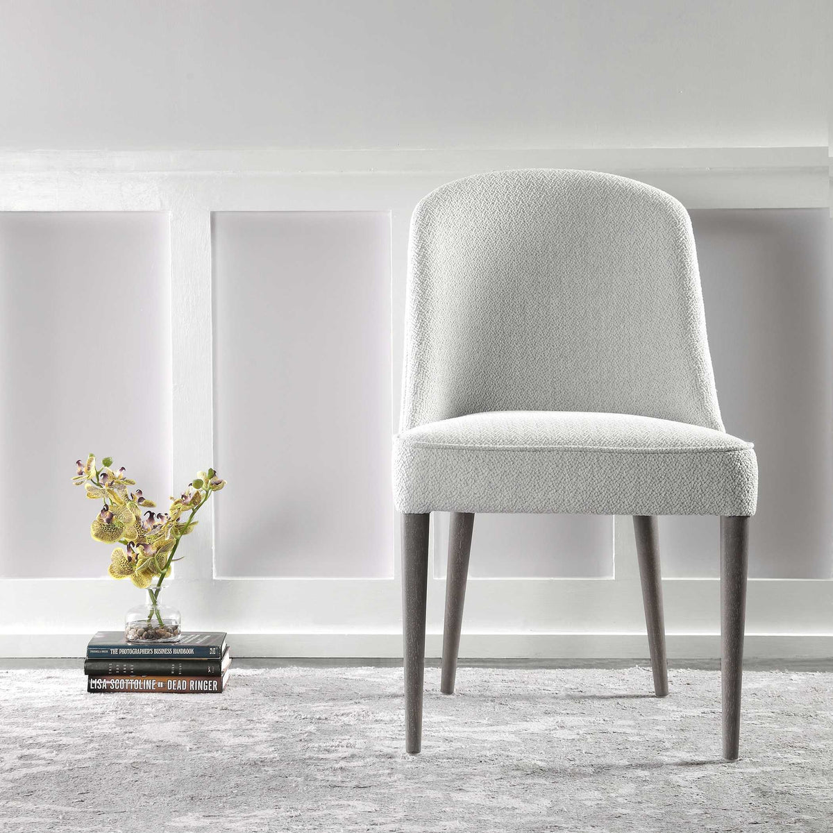 Brie Armless Chair (Set of 2) - White by Uttermost - View 2