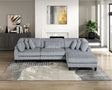 Living Room Furniture 4-Piece Modular Sectional Sofa Set Gray Corduroy Soft Cushion Pillows Solid Wood Legs - sold by Home Elegance USA