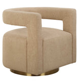 Grounded Modern Swivel Chair - Light Brown by Uttermost - View 4