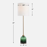 Lois Glass Buffet Lamp - Green by Uttermost - View 7