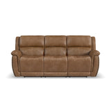 Beau Power Reclining Sofa With Power Headrests - Silt | Flexsteel