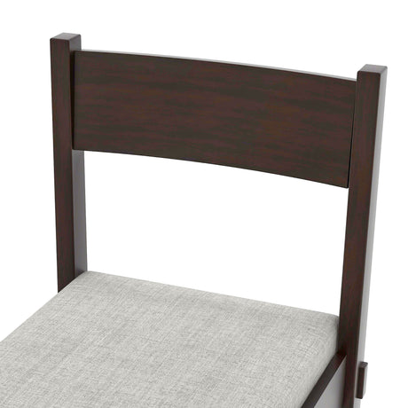 TREXM 7-Piece Retro Dining Table Set for 6, Wood Dining Table Set for 6 with Upholstered Chairs for kitchen & Dining Room (Espresso) - sold by Home Elegance USA