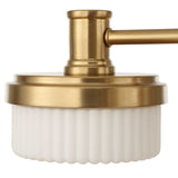 Wedge 12 Light LED Brass Chandelier White / Gold - Gold / White by Uttermost - View 10