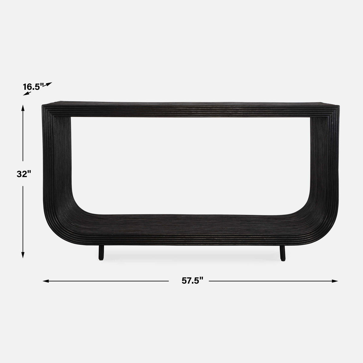 Compton Console Table - Black by Uttermost - View 8