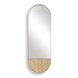 Russo Travertine Tall Oval Mirror Bronze / Brown / Gold - Beige by Uttermost - View 1