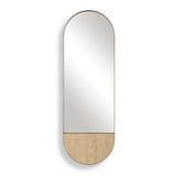 Russo Travertine Tall Oval Mirror Bronze / Brown / Gold - Beige by Uttermost - View 1
