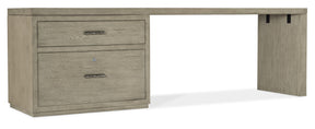 Linville Falls 96" Desk With Lateral File Cabinet - Gray by Hooker Furniture - View 1