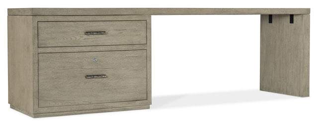 Linville Falls 96" Desk With Lateral File Cabinet - Gray by Hooker Furniture - View 1
